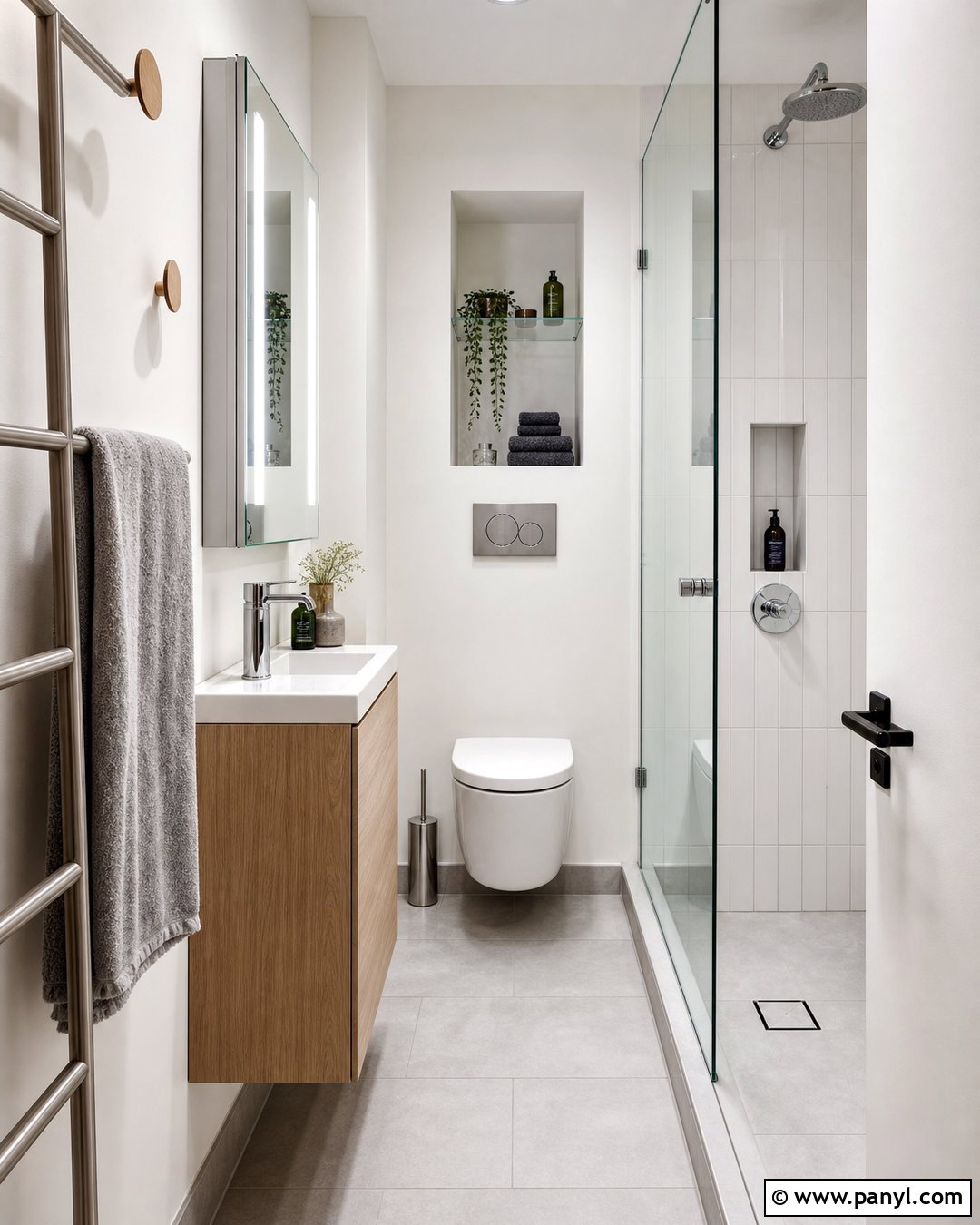 Modern Small Bathroom With White Walls - 20 Modern Bathroom With White Walls