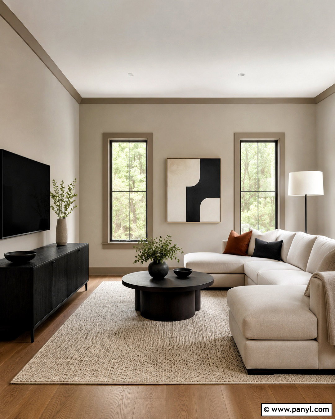 Modern Square Edge Trim - 20 living room trim ideas
