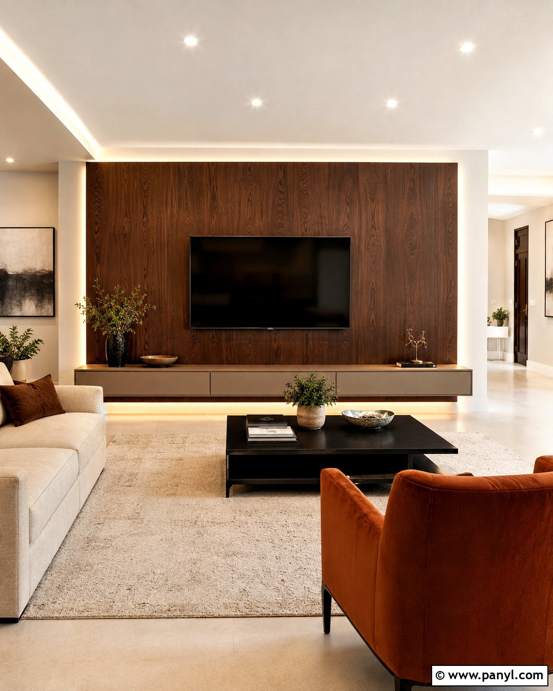 Modern TV Wall Design - 20 drawing room wall design modern ideas