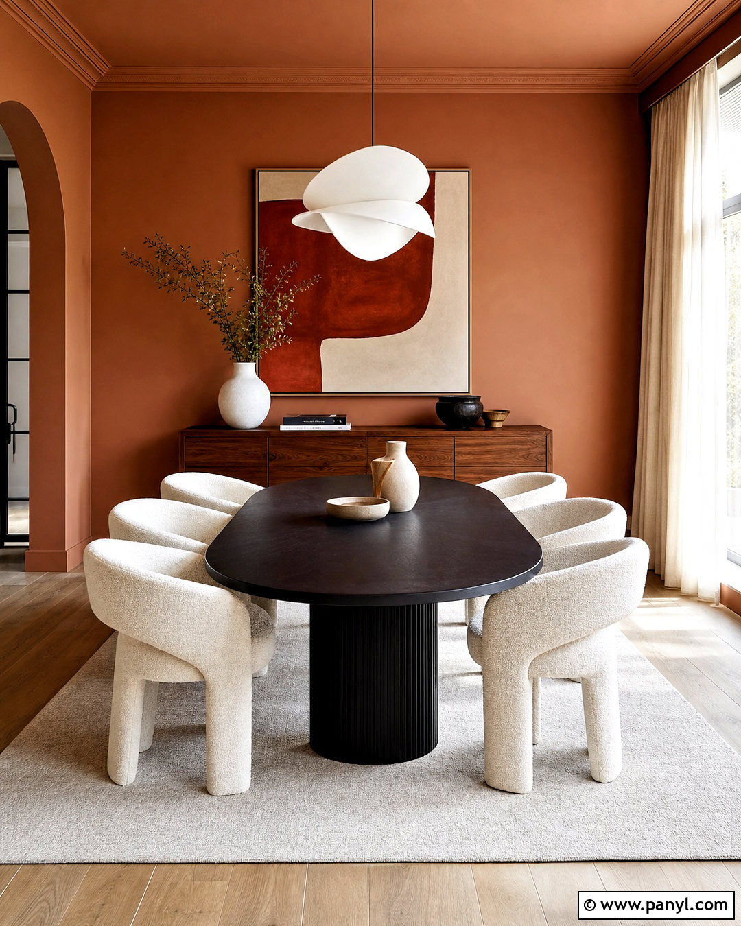 Modern Terracotta Dining Room - 20 terracotta interior design ideas