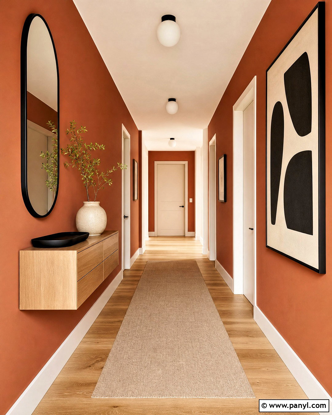 Modern Terracotta Hallway - 20 terracotta hallway ideas