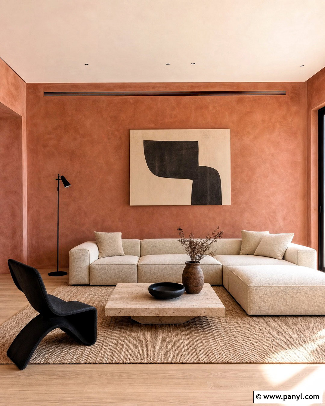 Modern Terracotta Limewash Room - 20 terracotta limewash walls