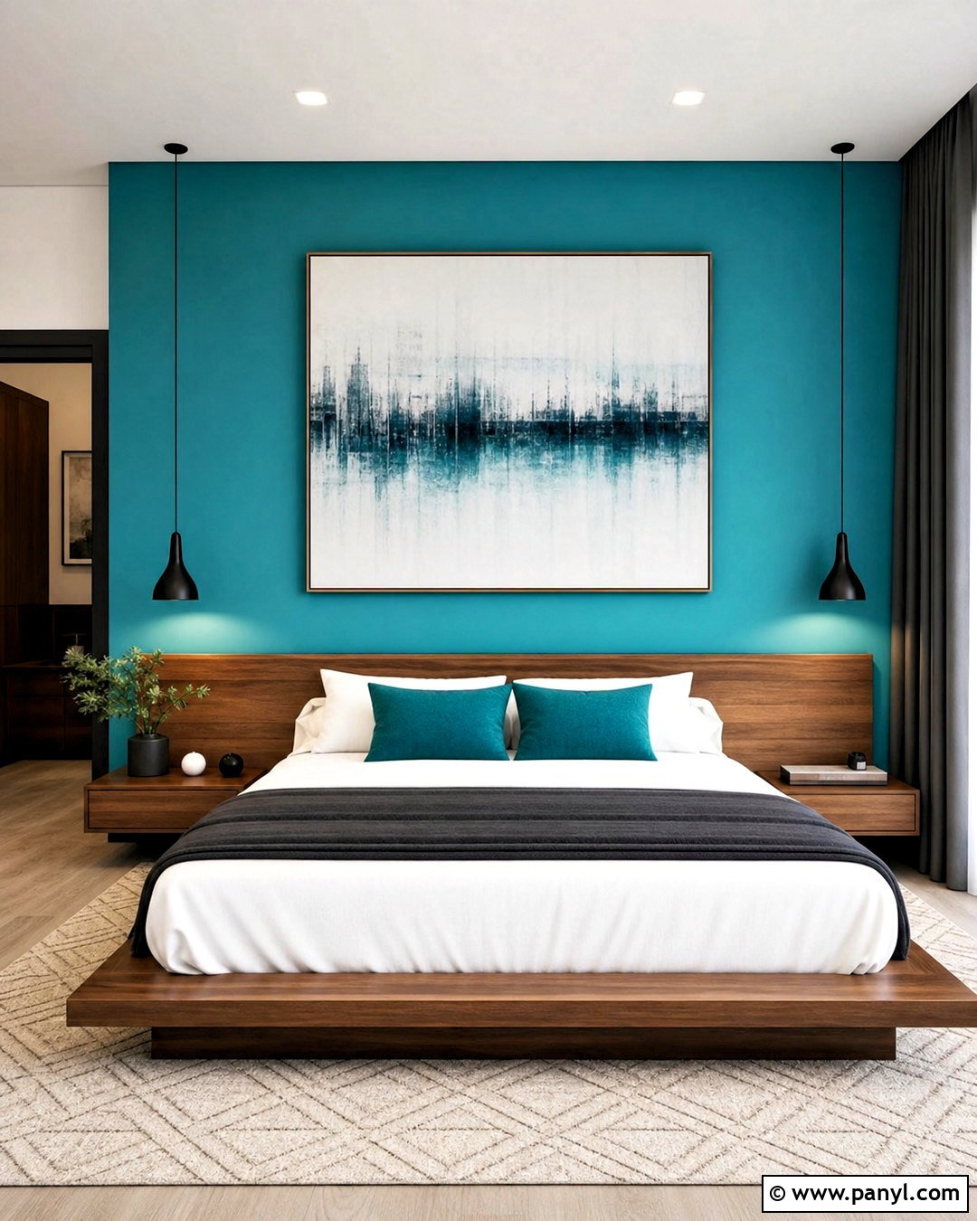 Modern Turquoise Bedroom - 20 turquoise room bedroom ideas