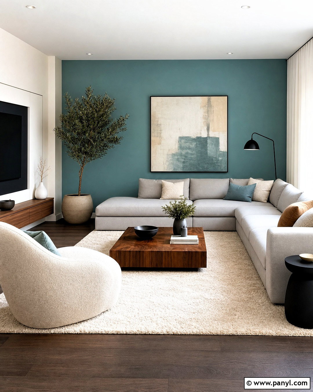 Modern Turquoise Living Room - 20 turquoise living room ideas