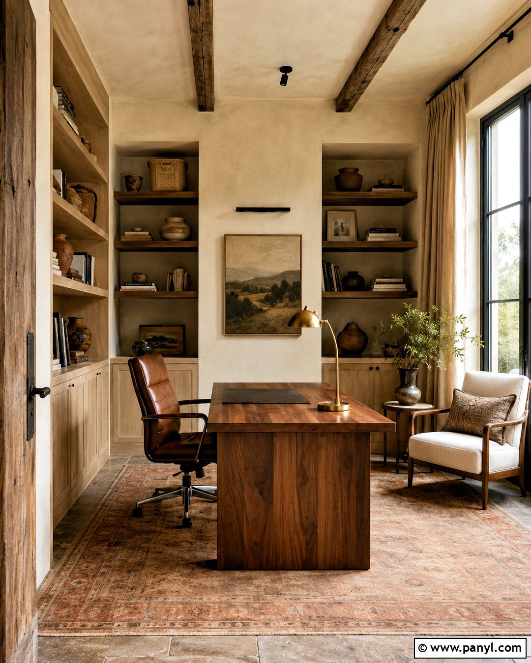 Modern Tuscan Home Office - 20 modern tuscan home interiors