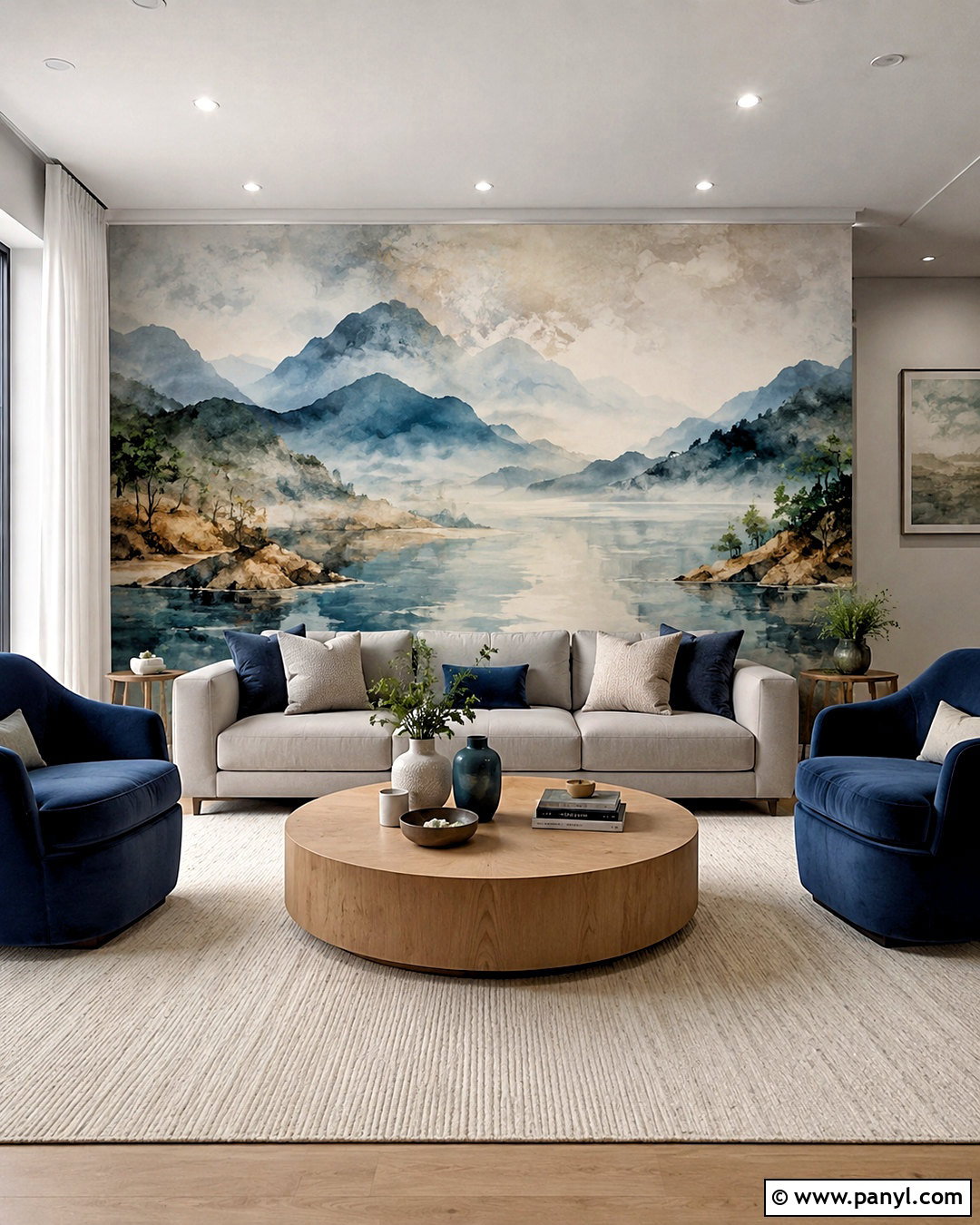 Modern Wall Mural Design - 20 drawing room wall design modern ideas