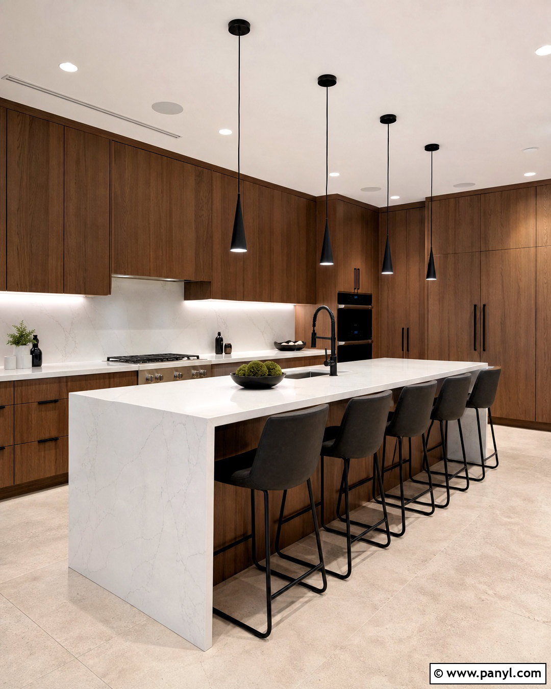 Modern Walnut Brown Cabinets - 20 kitchen ideas brown cabinets