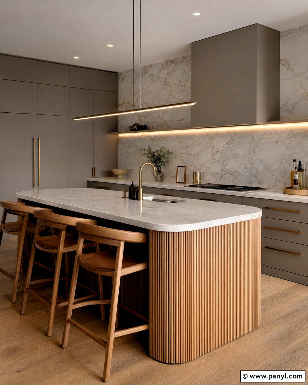 Modern Warm Grey Kitchen - 20 warm grey kitchen ideas