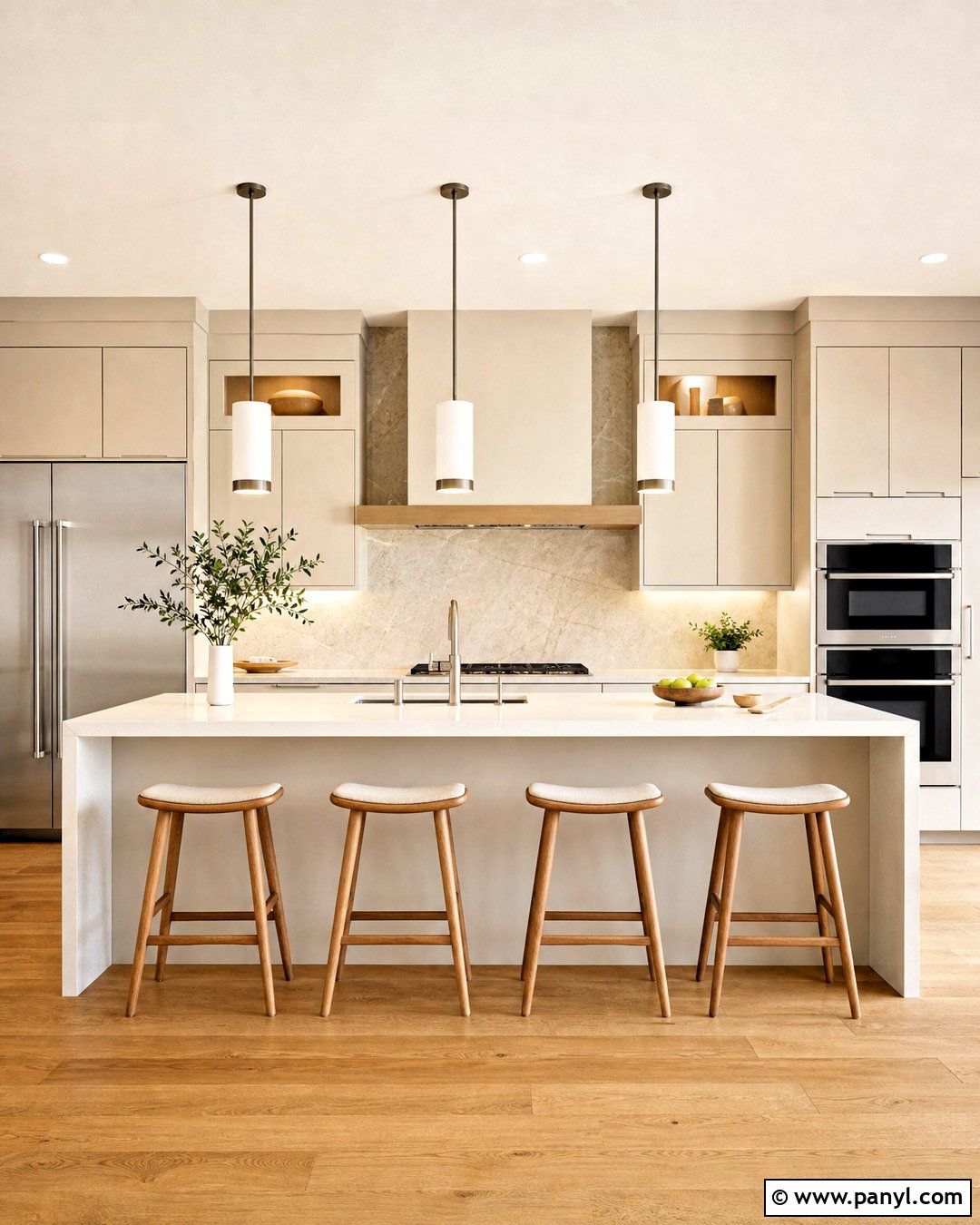Modern Warm White Kitchen - 20 warm white kitchen ideas