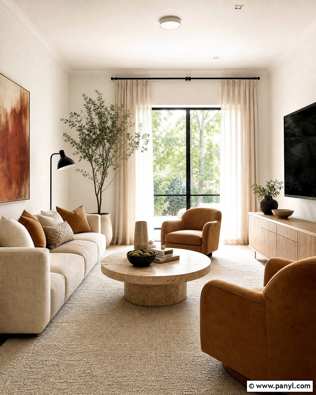 Modern Warm White Living Room - 20 warm white living room ideas