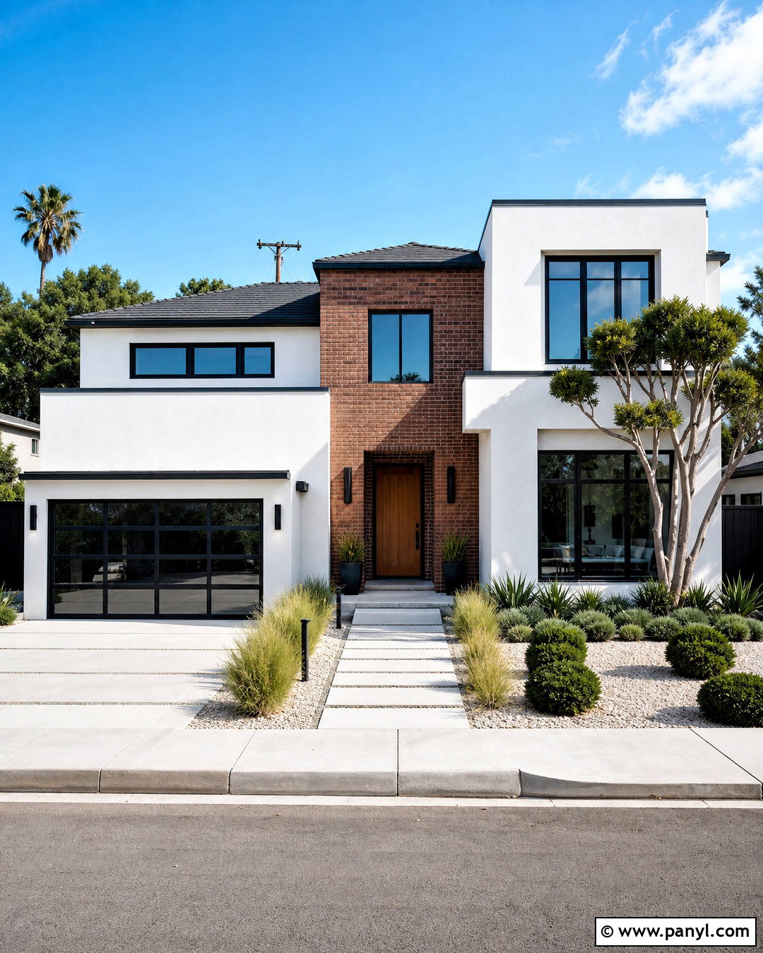 Modern White House With Red Brick - 20 white house with red brick ideas