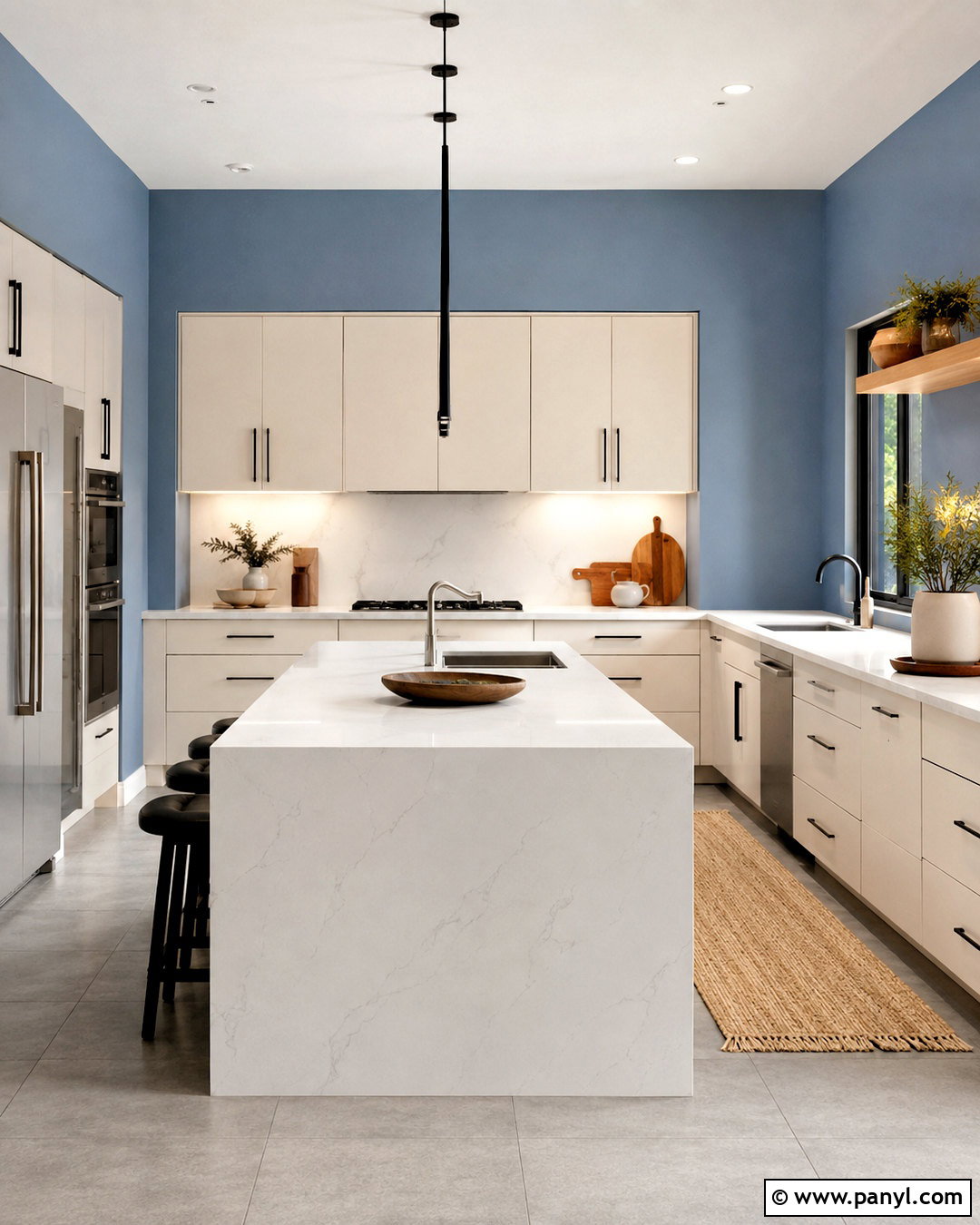 Modern Windy Blue Kitchen Walls - 20 Windy Blue Kitchen Walls