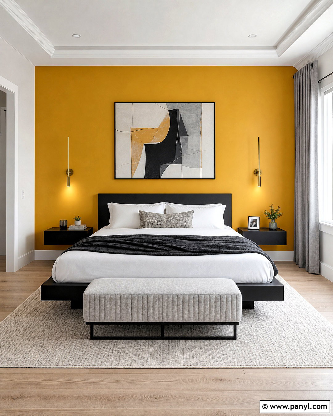 20 Yellow Accent Wall Bedroom Ideas for a Sunny Refresh