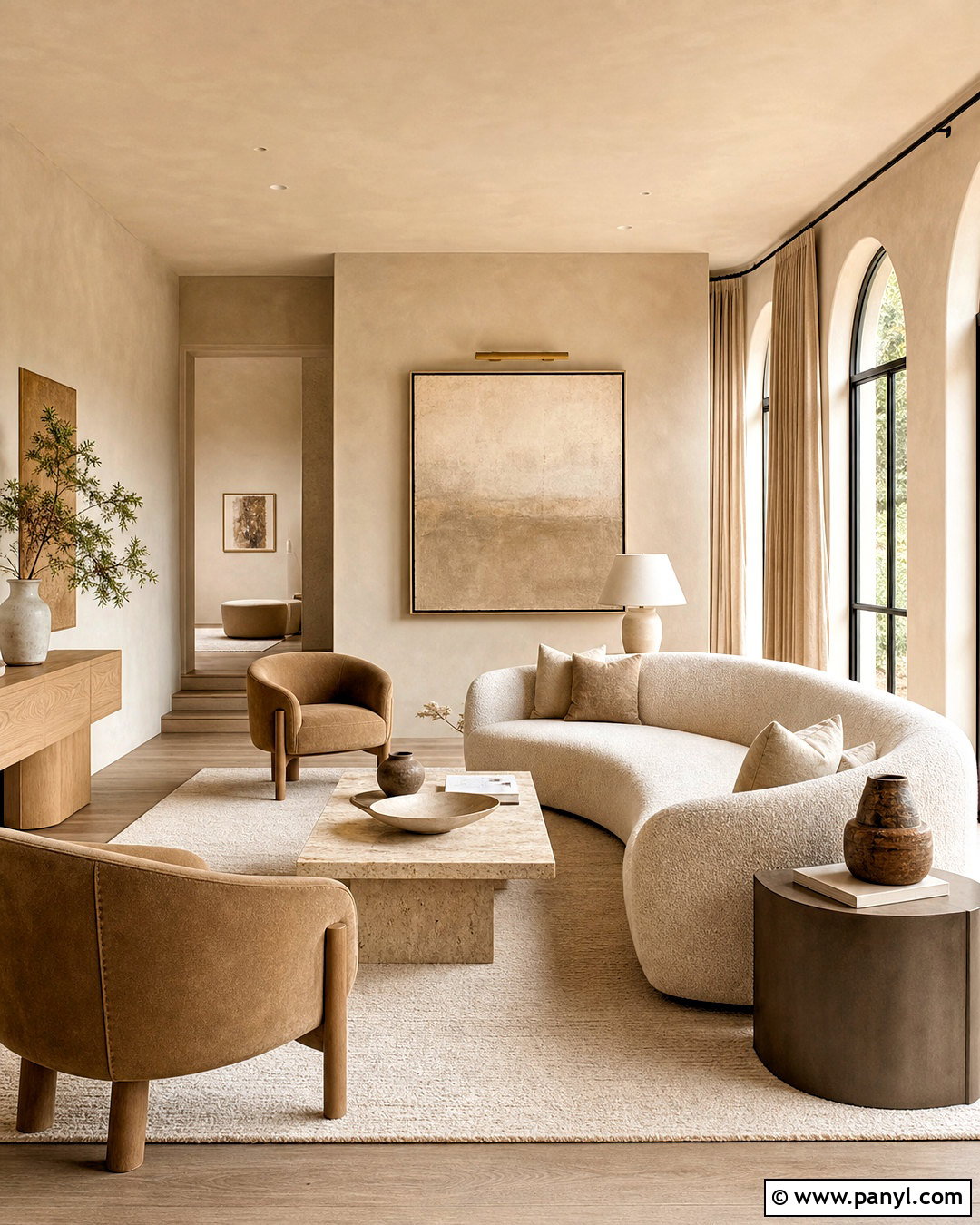Monochromatic Beige Living Room Palette - 20 beige colour palette ideas