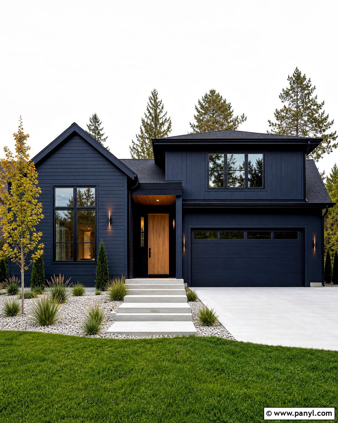 Monochromatic Dark Blue Exterior - 20 dark blue exterior house colors