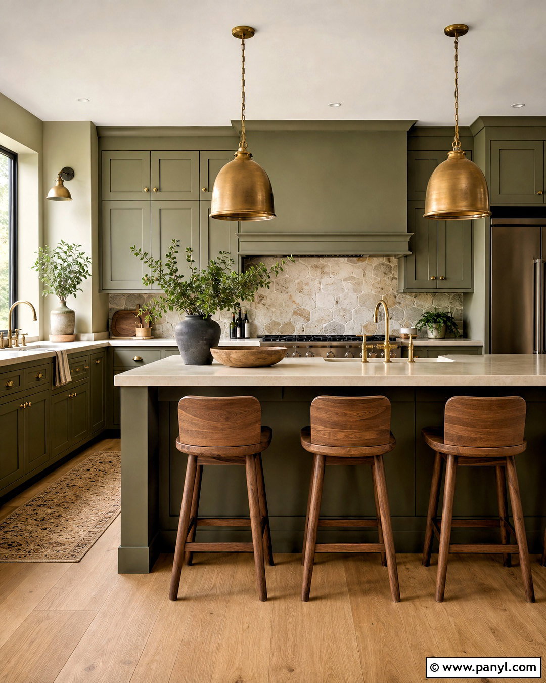 Monochromatic Green Kitchen Color Scheme - 20 kitchen colors schemes paint ideas