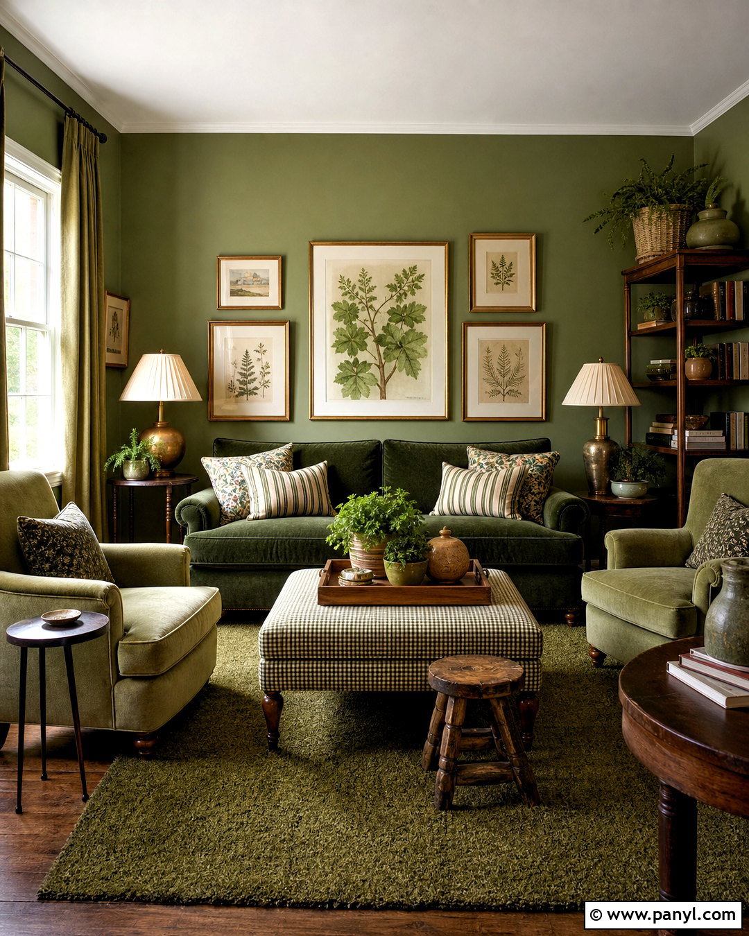 Monochromatic Green Room - 20 green rooms ideas