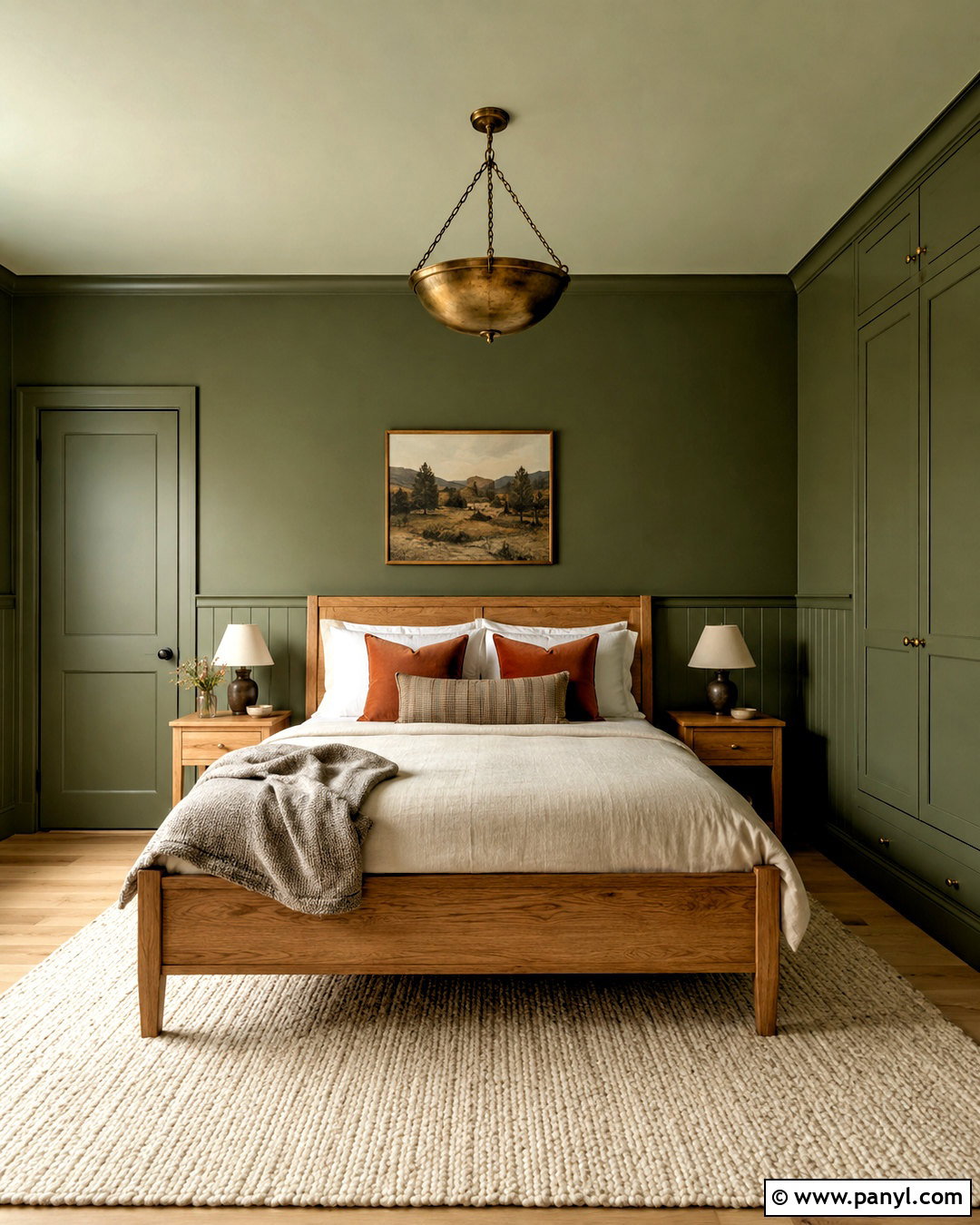 Monochromatic Green Wainscoting - 20 painted wainscoting ideas color schemes