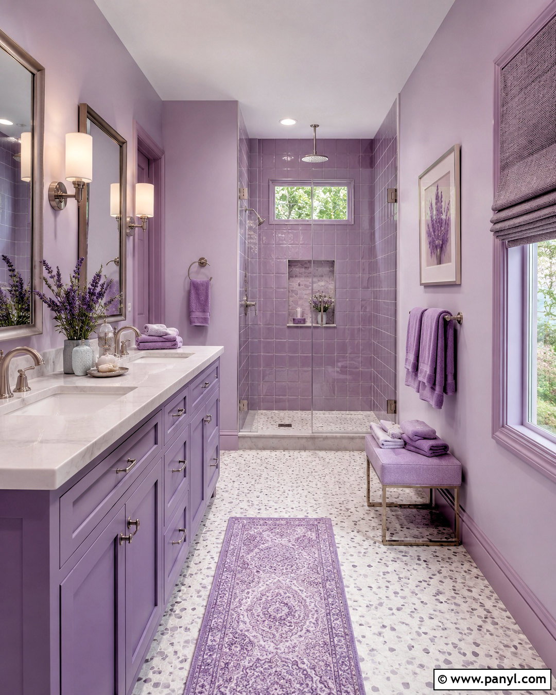 Monochromatic Light Purple Bathroom - 20 light purple bathroom ideas