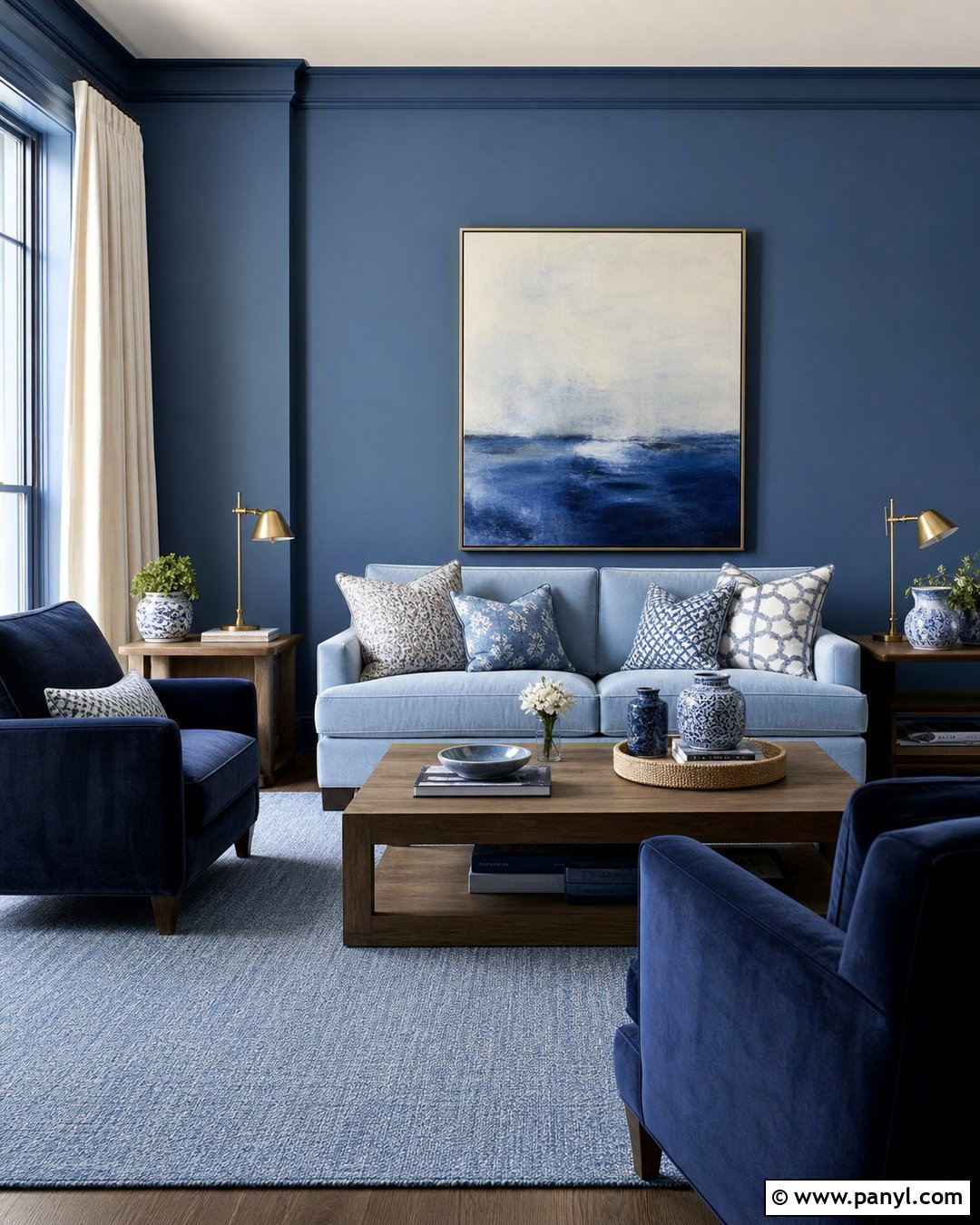Monochromatic Room With Blue Walls - 35 room with blue walls