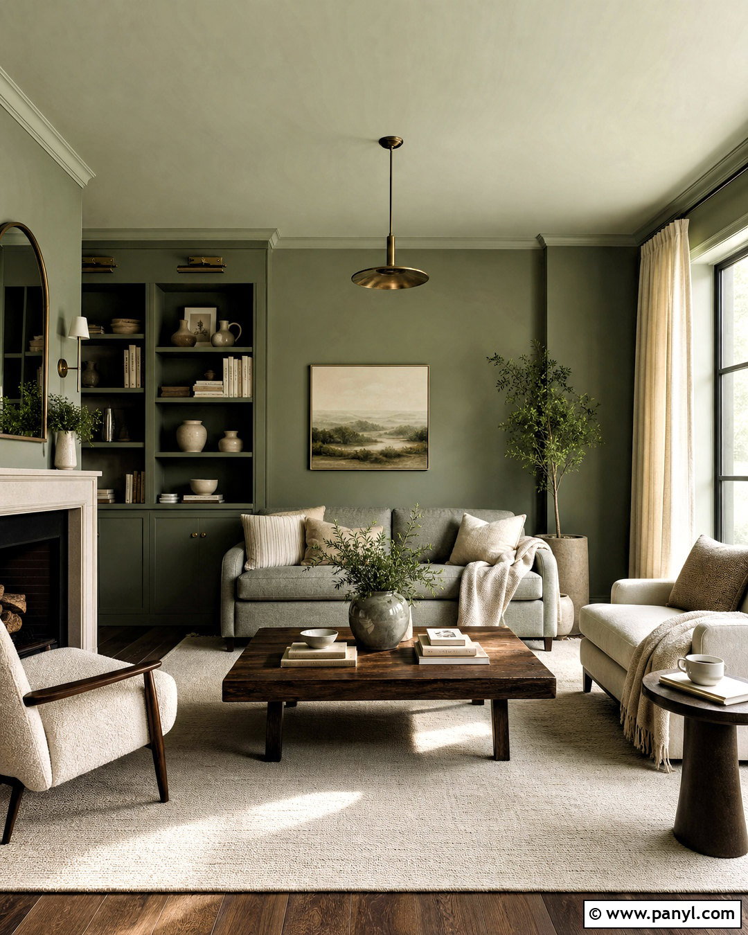 Monochromatic Sage Green Living Room - 20 sage green living room color scheme ideas