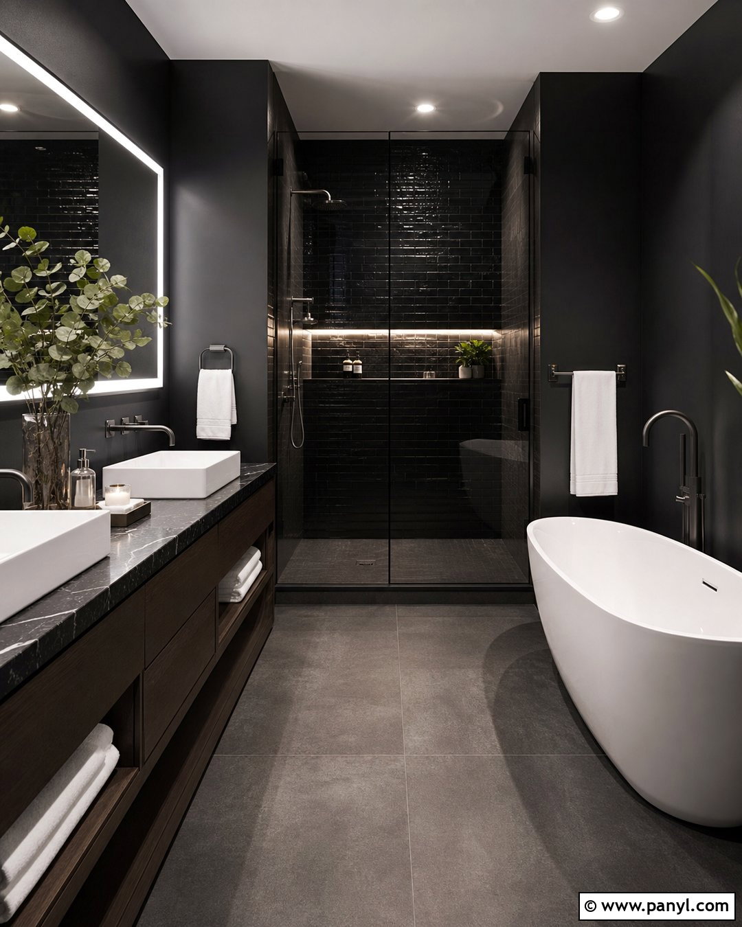 30 Black Walls Bathroom Ideas for a Bold, Spa-Like Escape