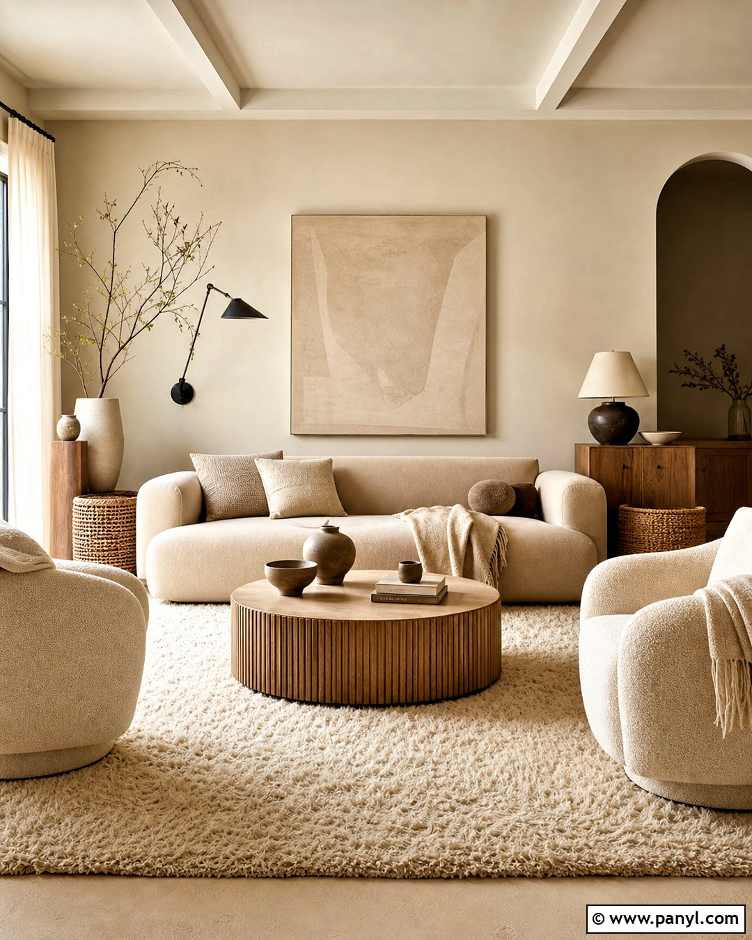 Monochrome Beige Living Room - 20 living room designs
