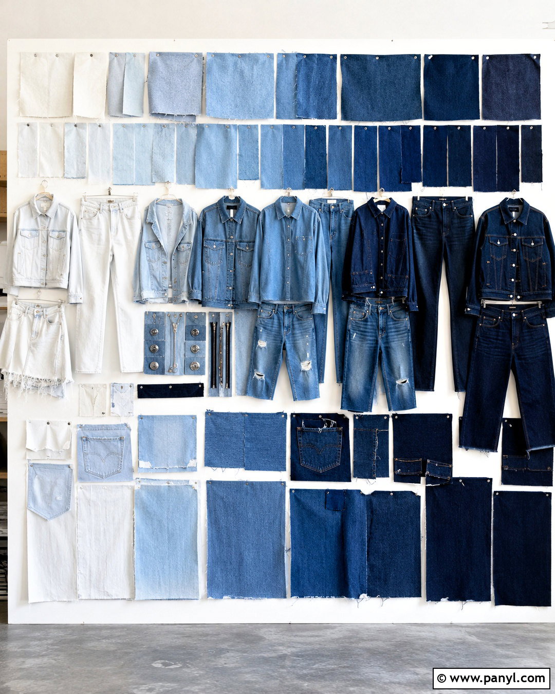 Monochrome Denim Board - 20 denim inspiration board ideas