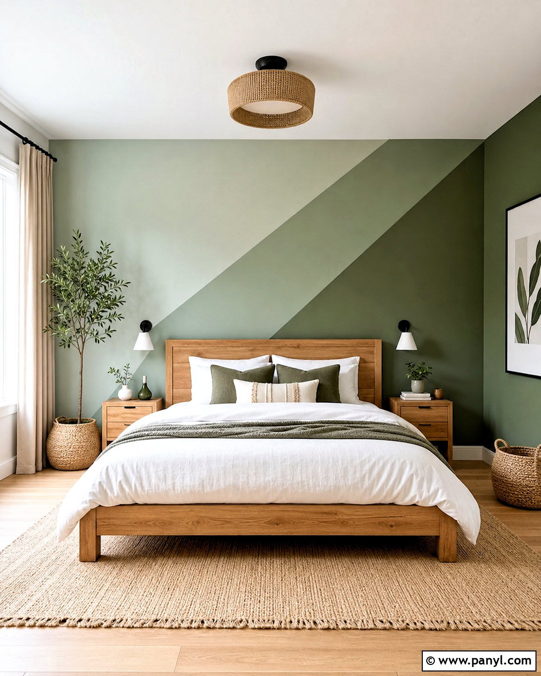 Monochrome Geometric Wall - 20 wall geometric painting ideas