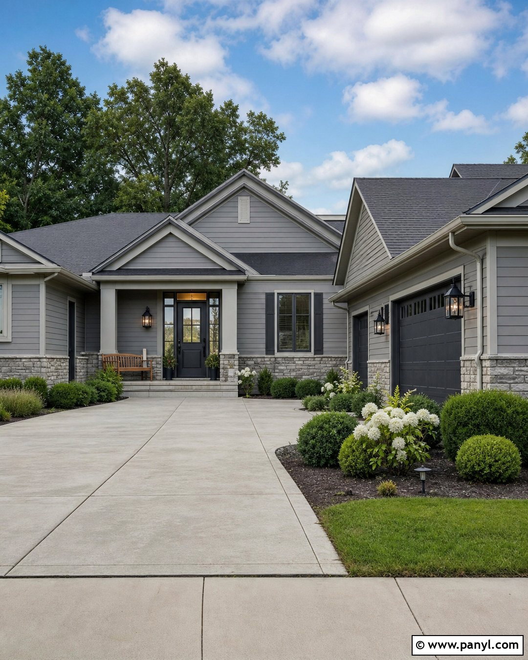 Monochrome Gray Exterior Wall Paint - 35 exterior wall paint ideas