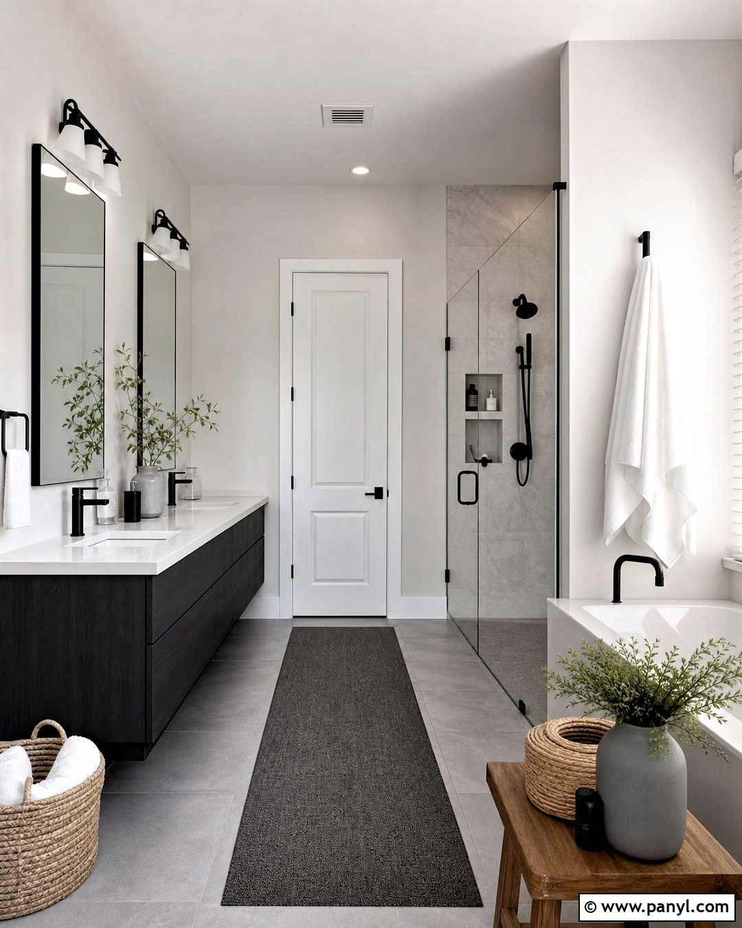Monochrome Light Gray Bathroom - 20 light gray bathroom ideas