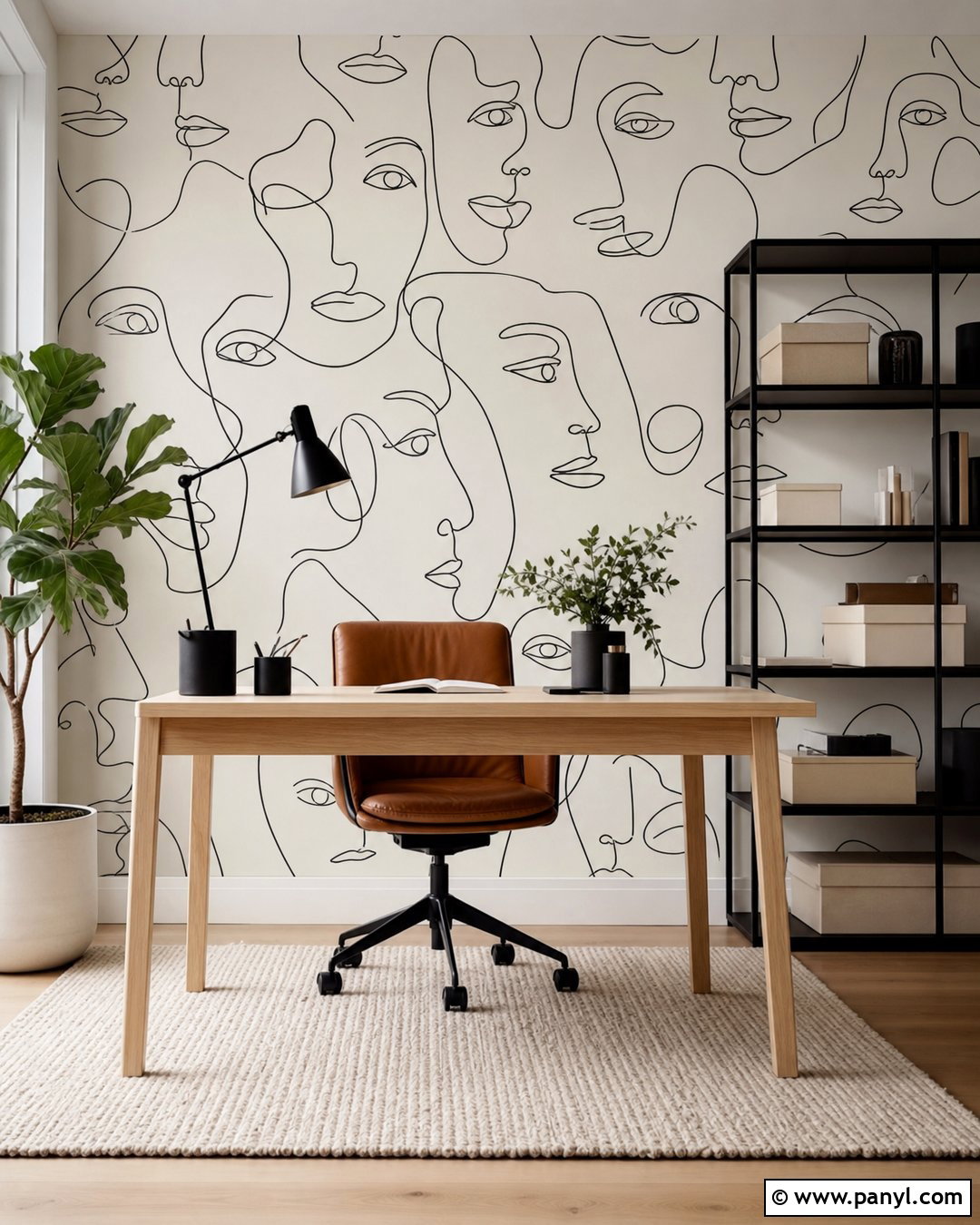 Monochrome Line Art Wallpaper Office - 35 2019 Aesthetic Wallpaper ideas