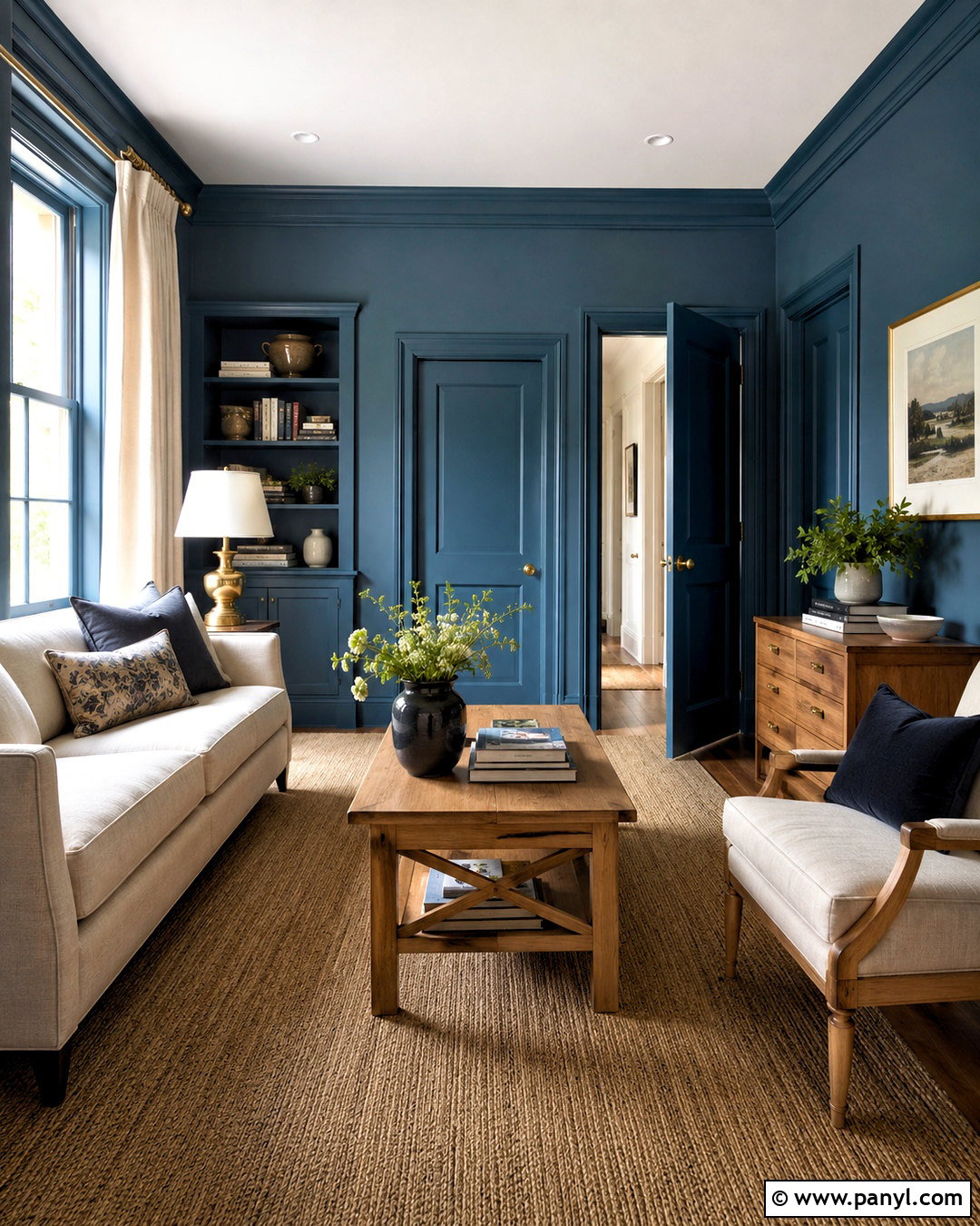Monochrome Olive Walls And Doors - 35 Wall And Door Color Combination Ideas
