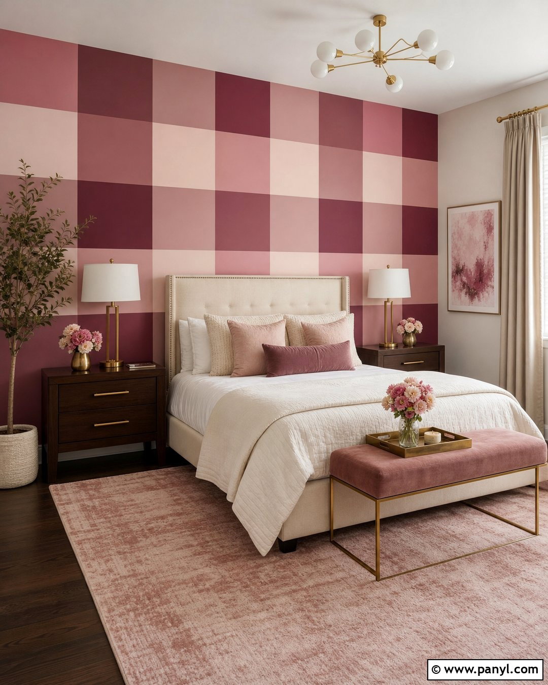 Monochrome Paint Chip Checkerboard - 20 Paint Chips On Wall Ideas