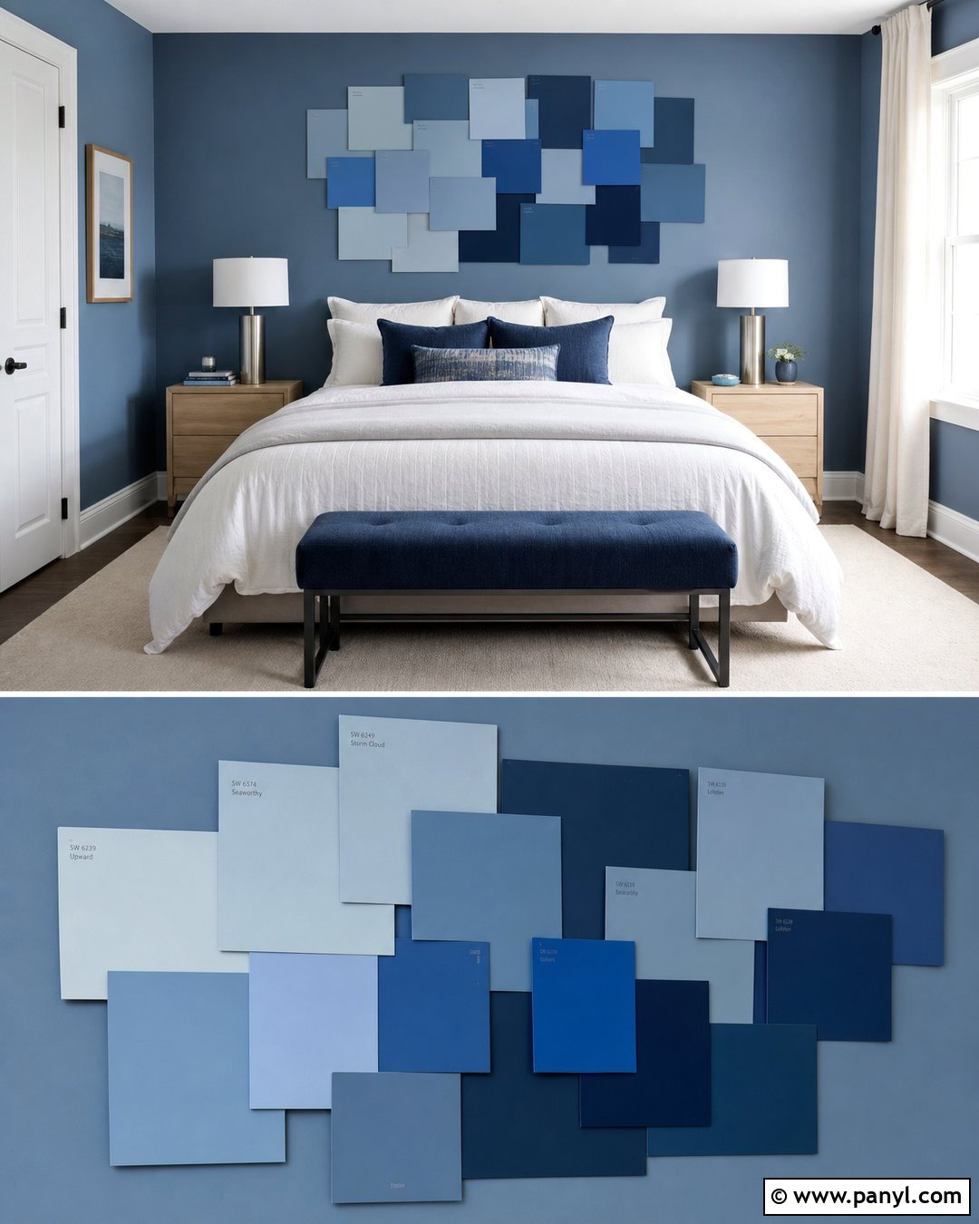 Monochrome Paint Chip Wall - 30 Paint Chip Wall Ideas