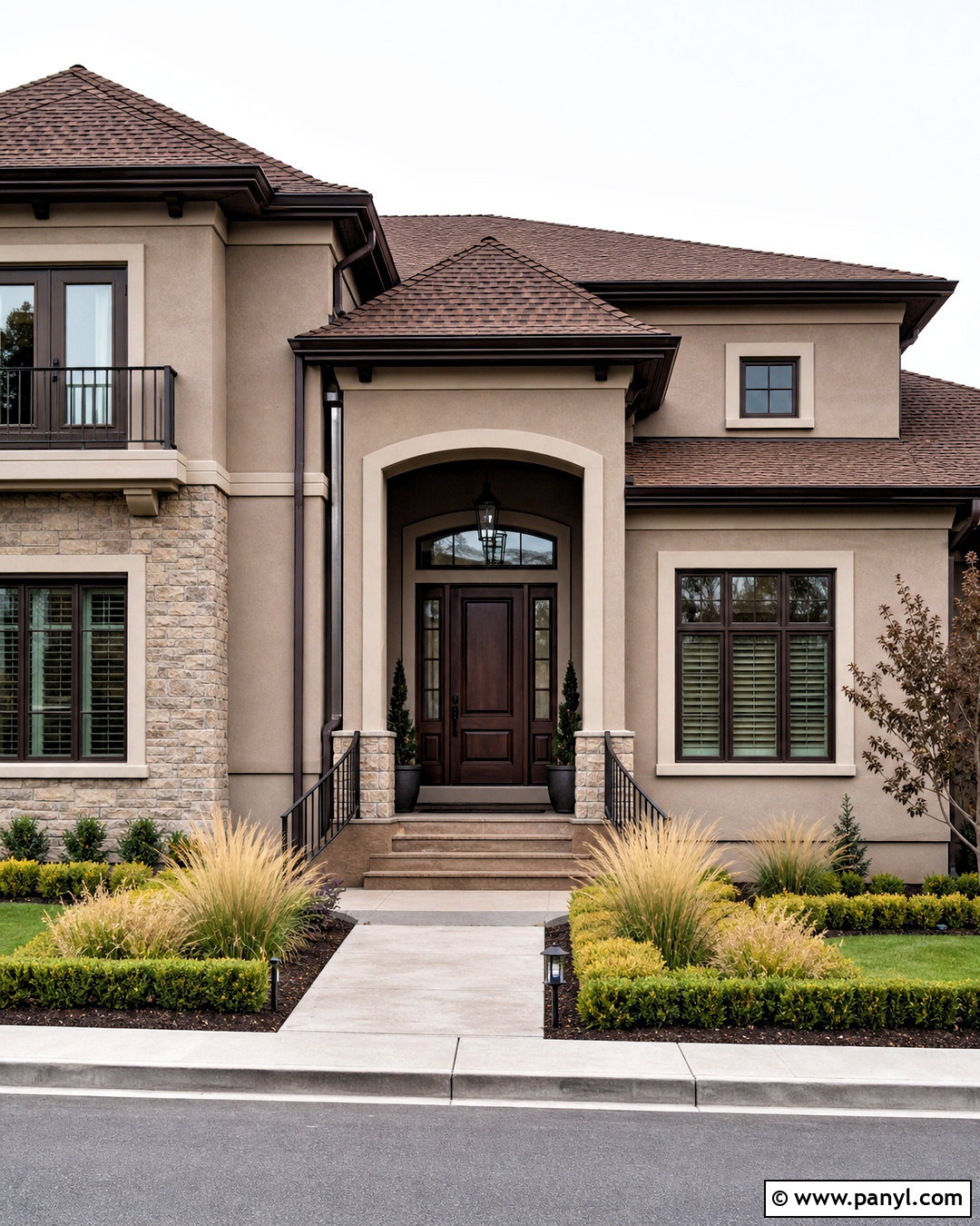 Monochrome Taupe Exterior Walls - 20 exterior wall painting ideas