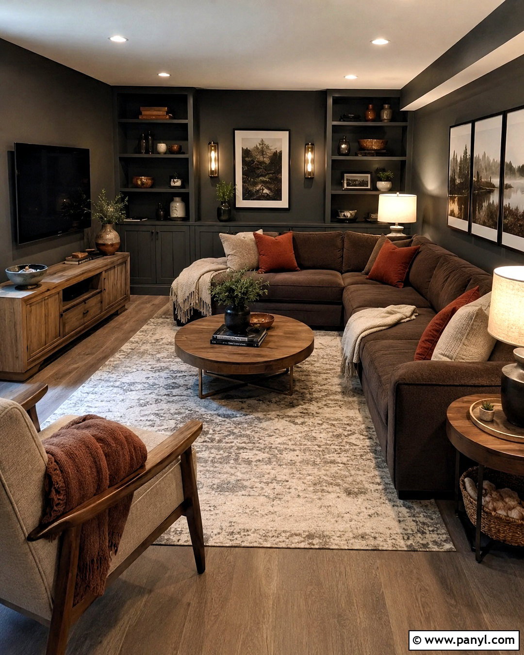Moody Basement Family Room - 20 moody house interiors