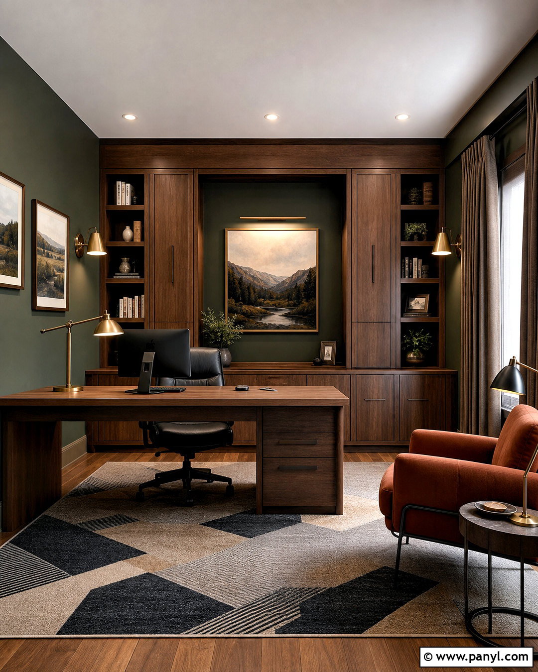 Moody Basement Home Office - 20 moody basement ideas