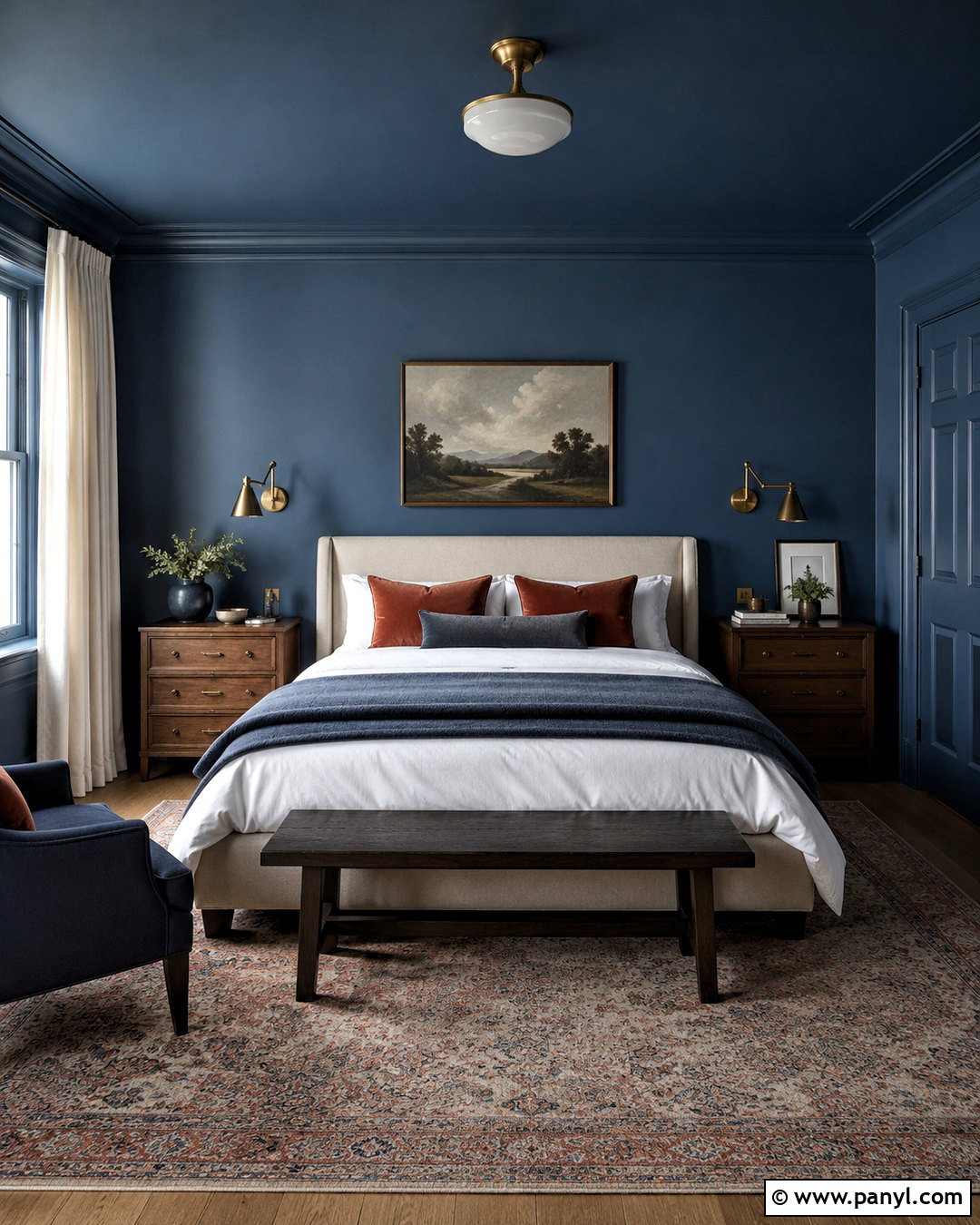 Moody Bedroom With Blue Walls - 20 moody house interiors