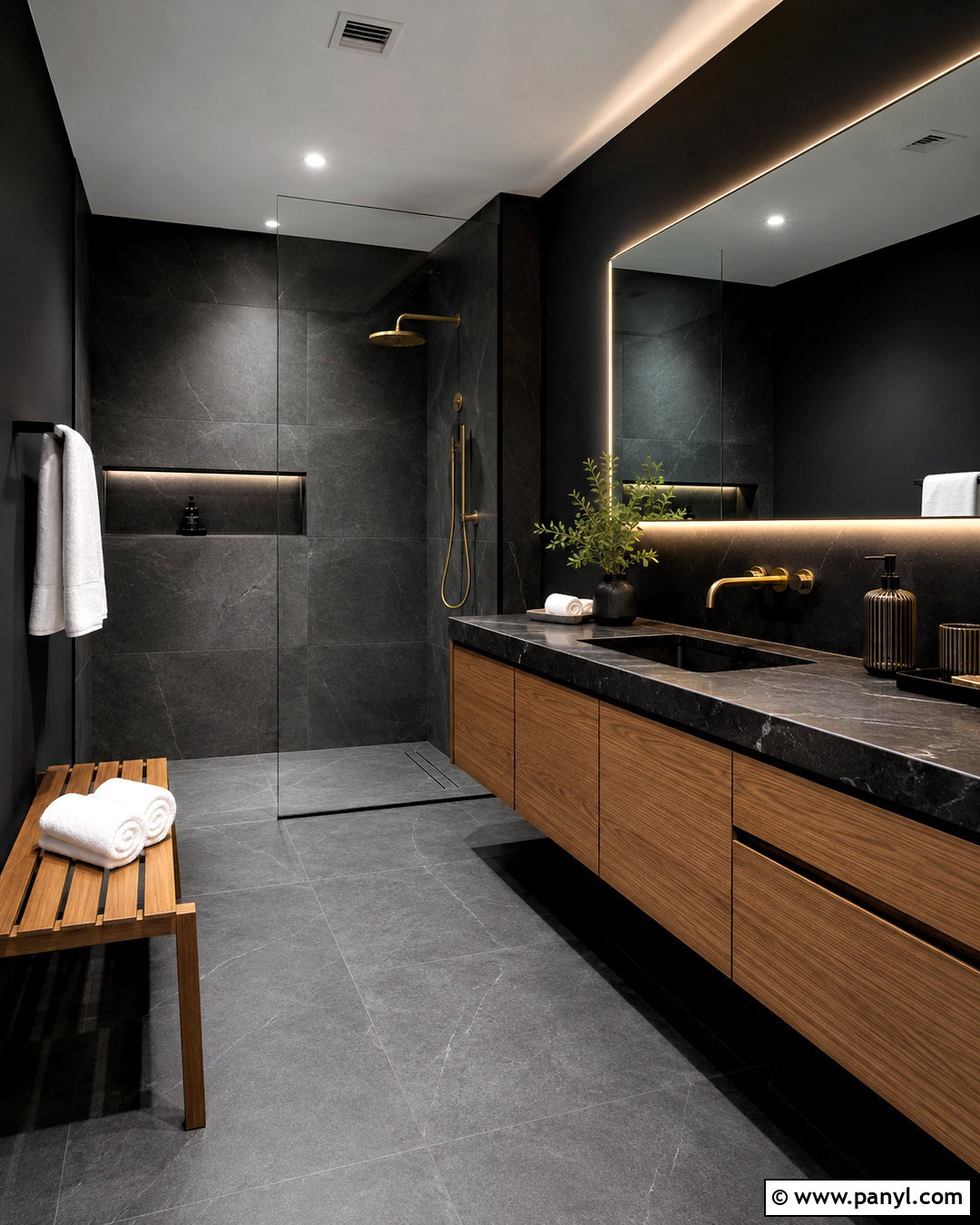 Moody Black Bathroom - 20 moody house interiors