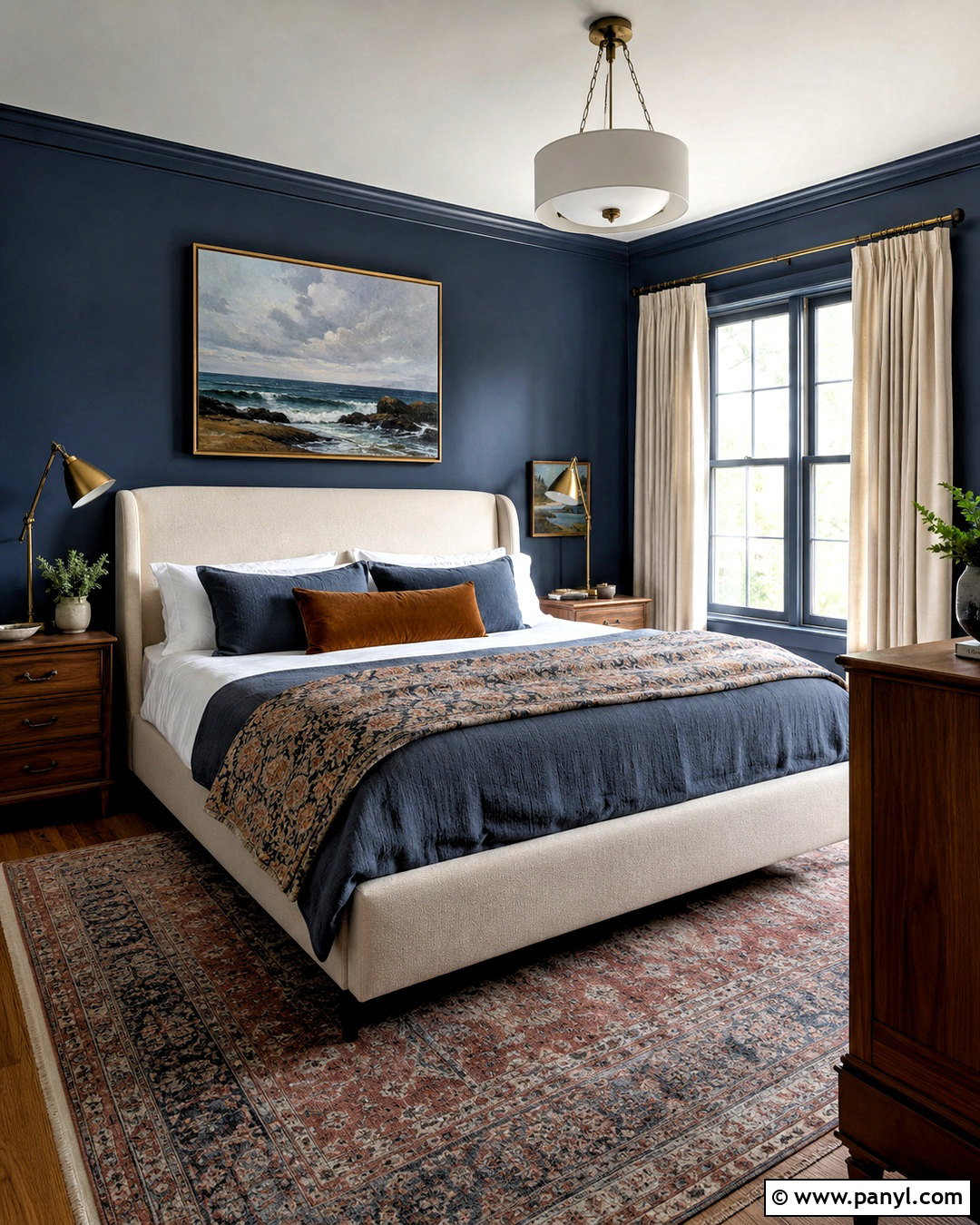Moody Blue Bedroom - 20 cozy bedroom ideas