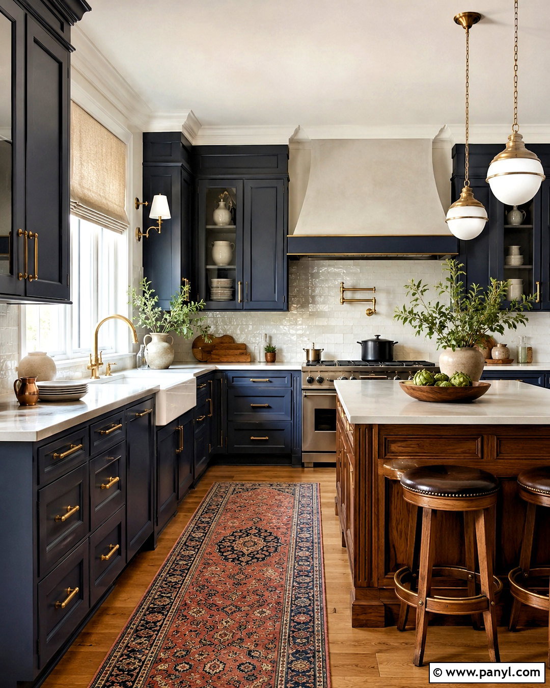 Moody Blue Kitchen - 20 cozy kitchen aesthetic ideas