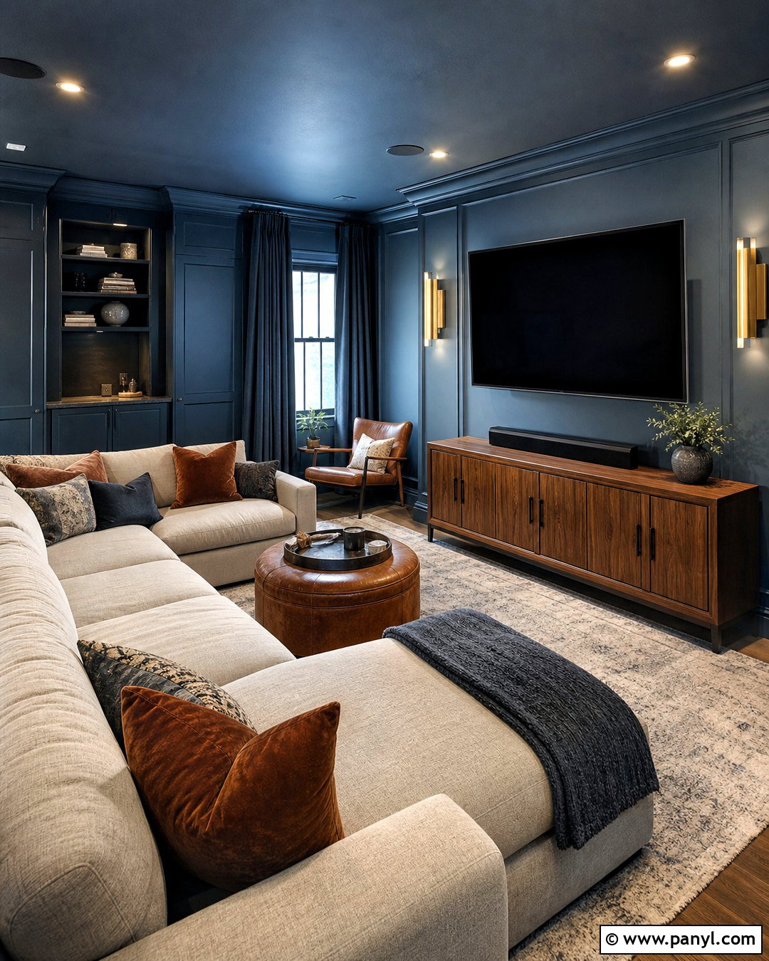 Moody Blue Media Room - 20 sw moody blue ideas