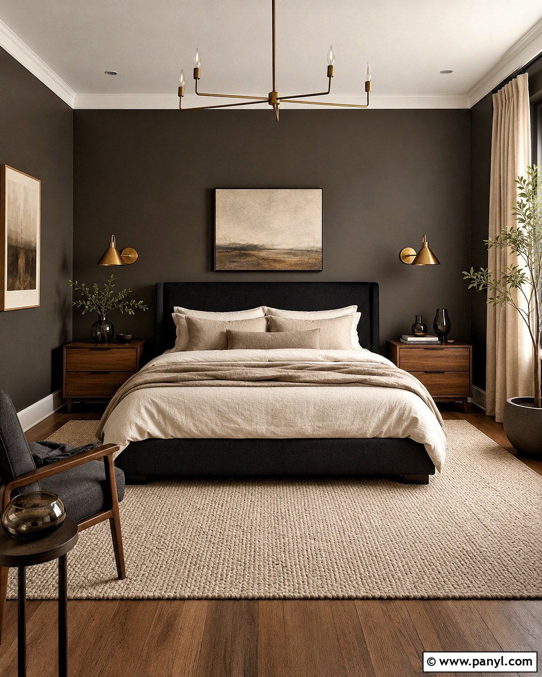 Moody Charcoal Bedroom - 20 moody color palette home ideas