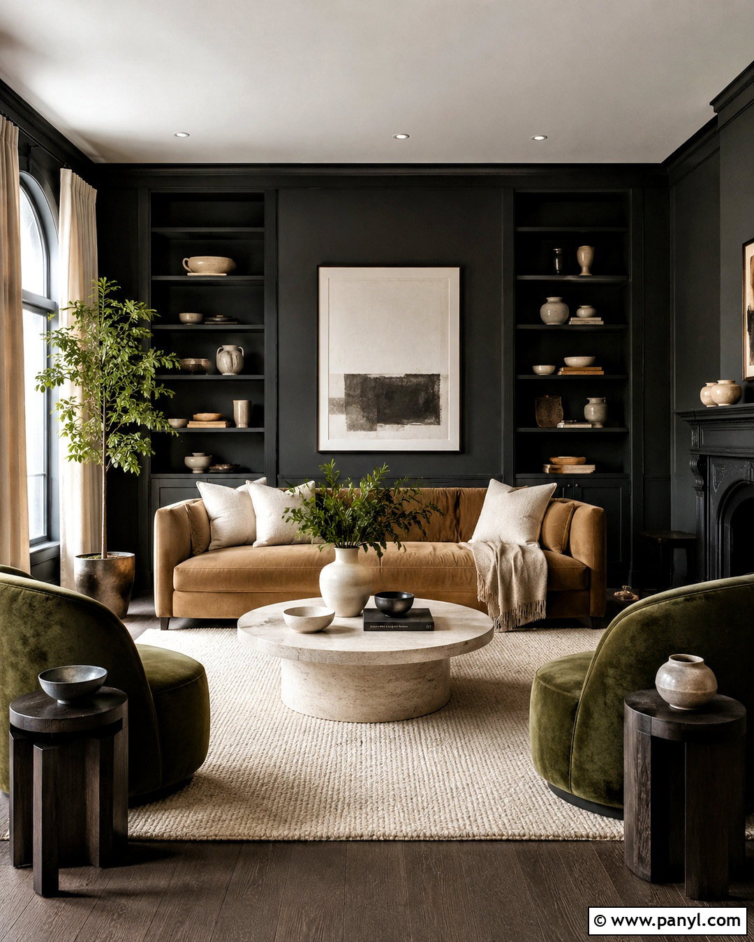 Moody Charcoal Living Room - 20 moody house interiors
