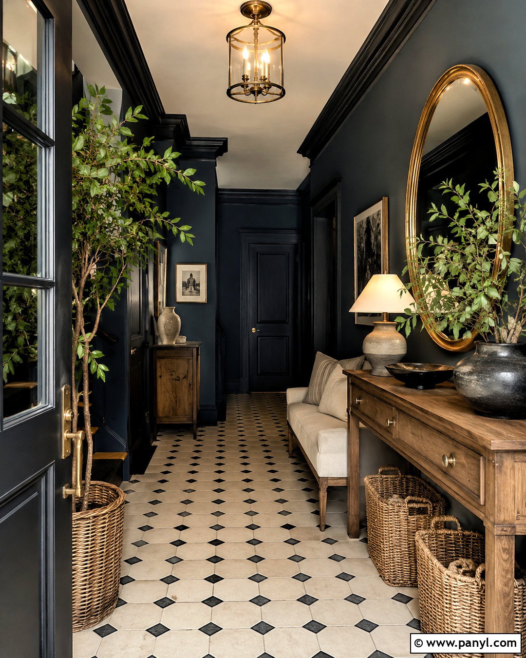 Moody Entryway With Dark Walls - 20 moody house interiors
