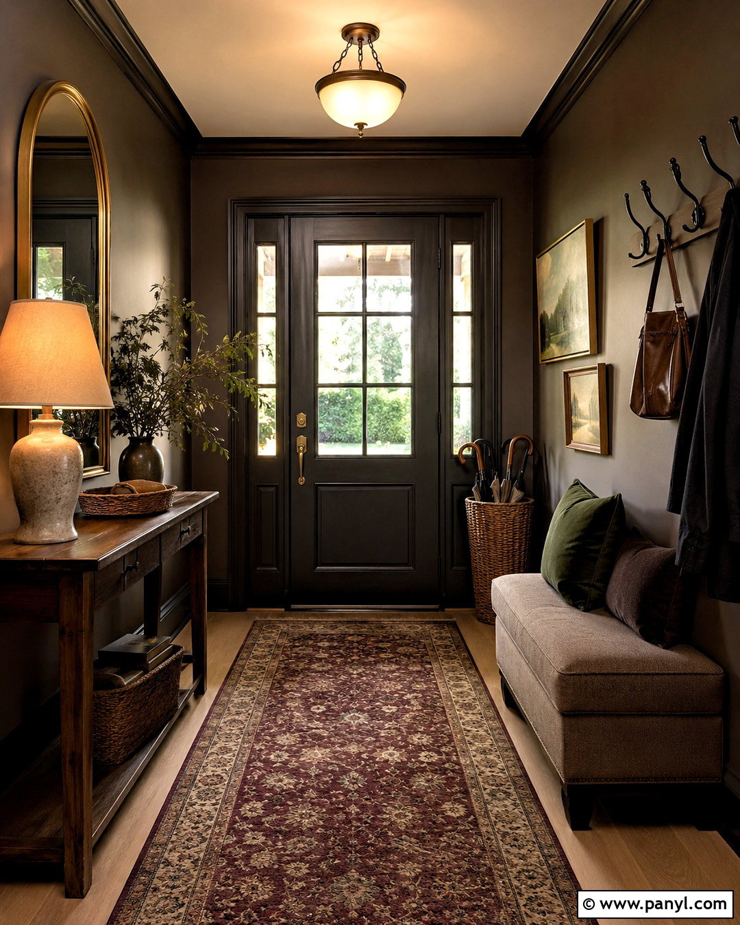 Moody Entryway - 20 dark moody interior design ideas