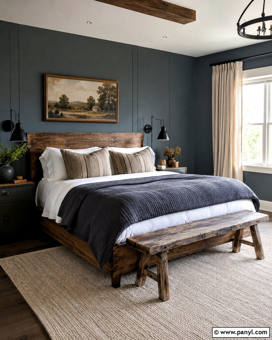 Moody Farmhouse Bedroom - 20 dark and moody bedroom ideas