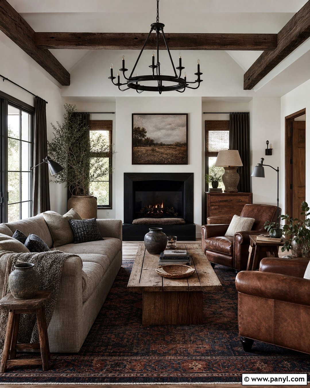 Moody Farmhouse Room With White Walls - 25 Moody With White Walls