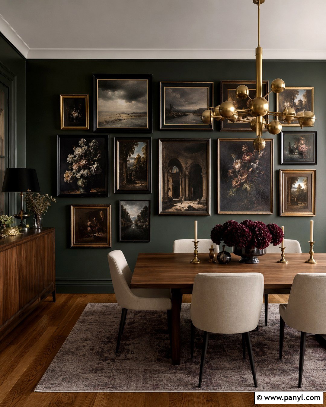 Moody Gallery Wall Photos - 20 Gallery Wall Color Photos